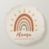 カスタムマボホモダンレスタイリッシュインボーサン ラウンドクッション (裏面)