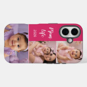 カスタムママの人生 3枚の写真 ピンク Case-Mate iPhoneケース (裏面 (横))