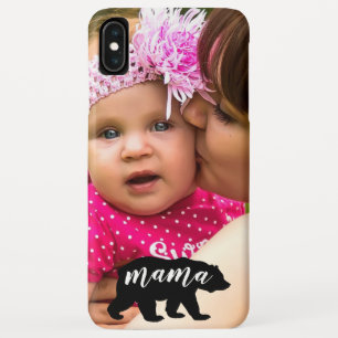 カスタムママベア母と子どもの写真 iPhone XS MAXケース