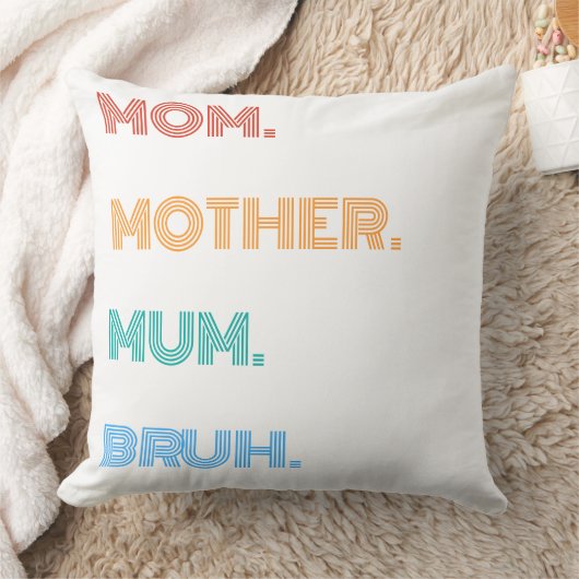 カスタムママママムムブーおもしろいレトロギフトT-Shir クッション (ブランケット)