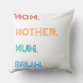 カスタムママママムムブーおもしろいレトロギフトT-Shir クッション (正面)