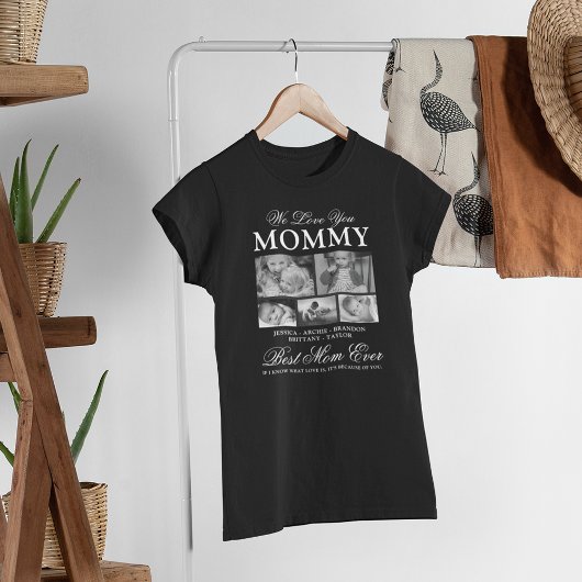カスタムママ写真コラージュTシャツ Tシャツ
