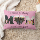 カスタムママ写真&文字コラージュ ランバークッション (ブランケット)