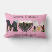 カスタムママ写真&文字コラージュ ランバークッション (正面)