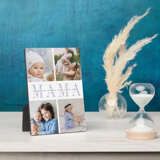 カスタムママ母の日キッズ4 Photo Collage フォトプラーク (側面)