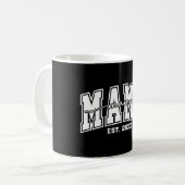 カスタムママ設立年パーソナライズドママ コーヒーマグカップ (正面左)