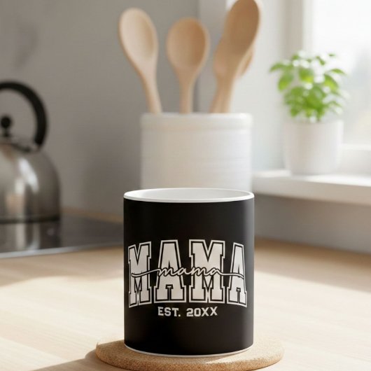 カスタムママ設立年パーソナライズドママ コーヒーマグカップ
