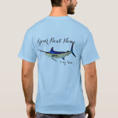 カスタムマリンの付いたボートネームシャツ Tシャツ (裏面)