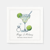 カスタムマルガリータ&マトリモニーブライダルシャワー スタンダードカクテルナプキン (正面)