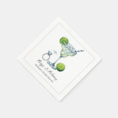 カスタムマルガリータ&マトリモニーブライダルシャワー スタンダードカクテルナプキン (角)