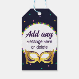 カスタムマルディグラステーマパーティおもしろいフェスティバルビーズ ギフトタグ