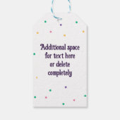 カスタムマルディグラステーマパーティおもしろいフェスティバルビーズ ギフトタグ (裏面)