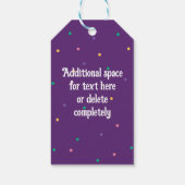 カスタムマルディグラステーマパーティおもしろいフェスティバルビーズ ギフトタグ (裏面)