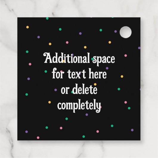 カスタムマルディグラステーマパーティおもしろいフェスティバルビーズ フェイバータグ (裏面)