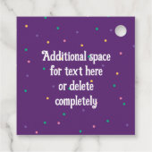 カスタムマルディグラステーマパーティおもしろいフェスティバルビーズ フェイバータグ (裏面)