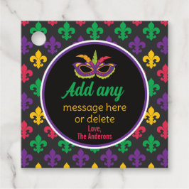 カスタムマルディグラステーマパーティーフェスティバル(紋章の)フラ・ダ・リ フェイバータグ