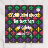 カスタムマルディグラステーマパーティーフェスティバル（紋章の）フラ・ダ・リ フェイバータグ (裏面)