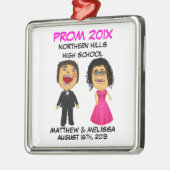 カスタムマンガプロムカップル メタルオーナメント (左)