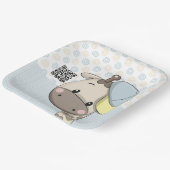 カスタムマンガ男の赤ちゃんキリン紙プレート ペーパープレート (傾斜あり)