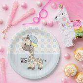 カスタムマンガ男の赤ちゃんキリン紙プレート ペーパープレート (パーティー)