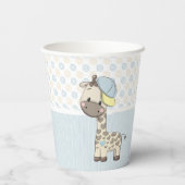 カスタムマンガ男の赤ちゃんキリン 紙コップ (裏面)