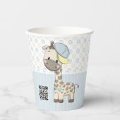 カスタムマンガ男の赤ちゃんキリン 紙コップ (正面)
