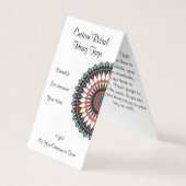 カスタムマンダラ折り畳みテントつるラベル 名刺 (正面)