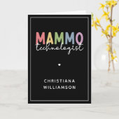 カスタムマンモ技術者マンモグラフィ技術 カード (黄色い花)