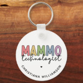 カスタムマンモ技術者マンモグラフィ技術 キーホルダー (正面)