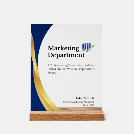 カスタムマーケティング部アクリル標識 アクリルサイン (正面)