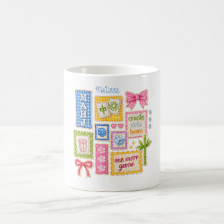 カスタムマージャンパッチフェイク刺繍 コーヒーマグカップ