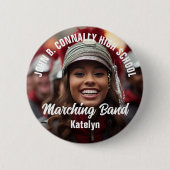 カスタムマーチングバンド写真高校精神 缶バッジ (正面)