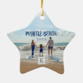 カスタムマートルビーチ変更ビーチ土産 セラミックオーナメント (裏面)
