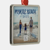 カスタムマートルビーチ変更ビーチ土産 メタルオーナメント (右)