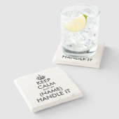 カスタムマーブルおもしろい石コースターの贈り物 ストーンコースター (横)