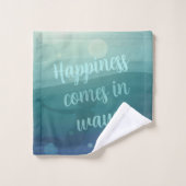 カスタムマーメイドライフ引用文アクアウェーブスウォッシュクロス ウォッシュタオル (ウォッシュタオル)