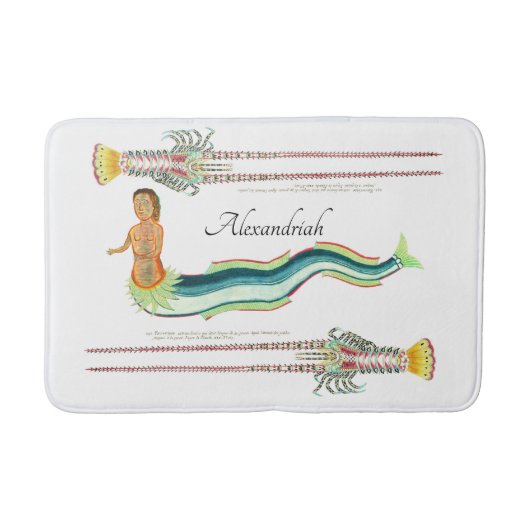 カスタムマーメイドロブスターヴィンテージ沿岸 バスマット (正面)