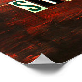 カスタムミシガンライセンスプレートマップ(名前あり) ポスター (角)