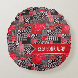 カスタムミシン パッチワーク Sew Your Way デザイン ラウンドクッション