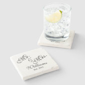 カスタムミセス結婚コースター ストーンコースター (横)