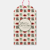 カスタムミッドセンチュリーメリークリスマス ギフトタグ (正面)