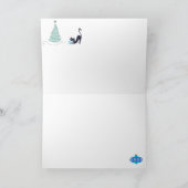 カスタムミッドモダンセンチュリーキャッツ&デコーホリデーおもしろい カード (内部)