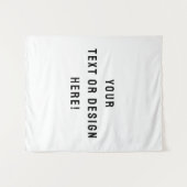 カスタムミディアムタペストリー – ホワイト&パーソナライズされた タペストリー (正面(横))