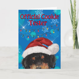 カスタムミニチュアプードルのクリスマスカード サンキューカード