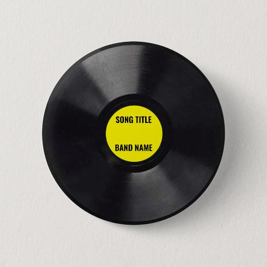 カスタムミニビニルLPボタン 缶バッジ (正面)
