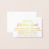 カスタムミニホイル実在パーソナライズされたクリスマスカード 箔カード (封筒付き正面)