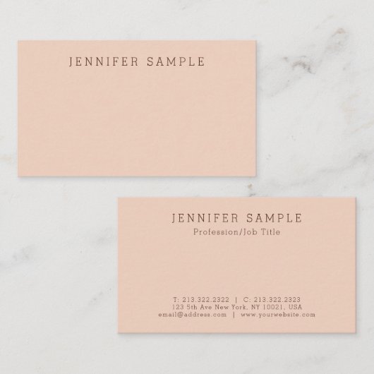 カスタムミニマエレガントリストのデザインテンプレート 名刺 (正面/裏面)