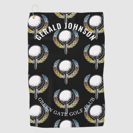 カスタムミニマエレガントリストゴルフデザイン ゴルフタオル (正面)