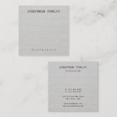 カスタムミニマエレガントリストプロフェッショナルテンプレート スクエア名刺 (正面/裏面)