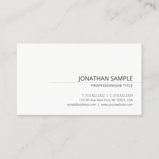 カスタムミニマエレガントリストモダンテンプレート 名刺 (正面)